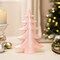 Northlight Snowy Shiny Christmas Tree Tabletop Decoration - 10" - Light Pink